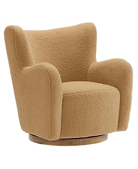 Modway Montrose Wingback Sherpa Swivel Accent Chair