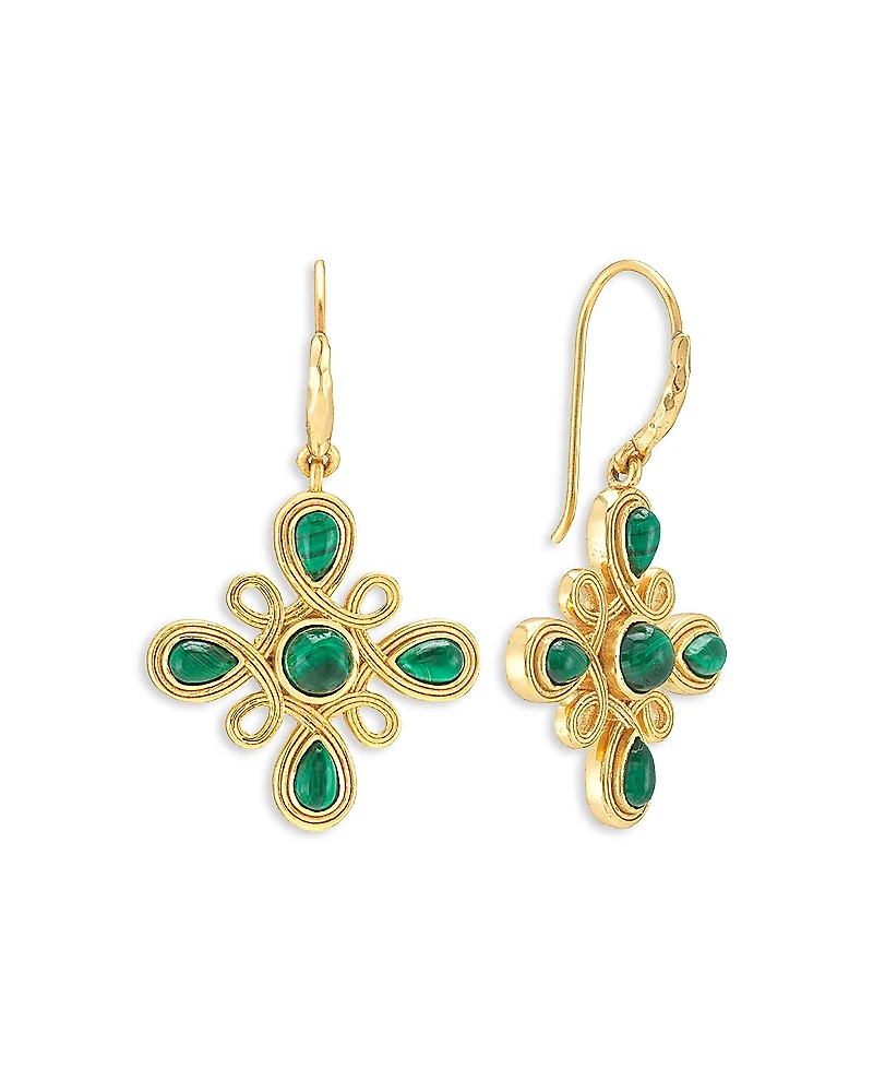 Capucine De Wulf Monique Malachite Dangle Earrings