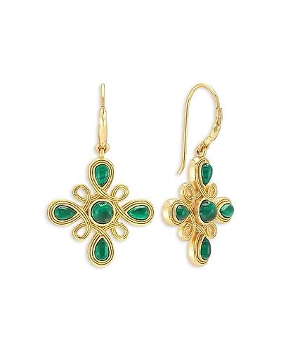 Capucine De Wulf Monique Malachite Dangle Earrings