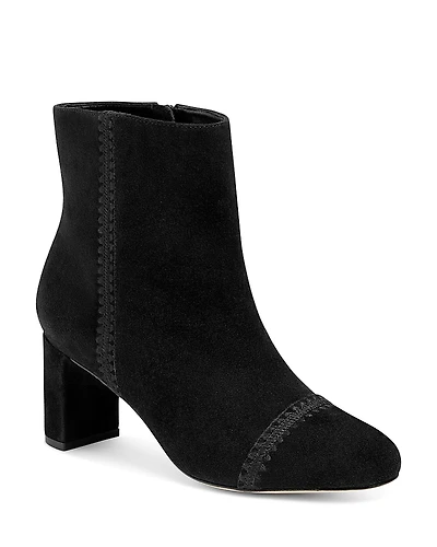 Cinq a Sept Women's Peyton Crochet Suede Ankle Boots