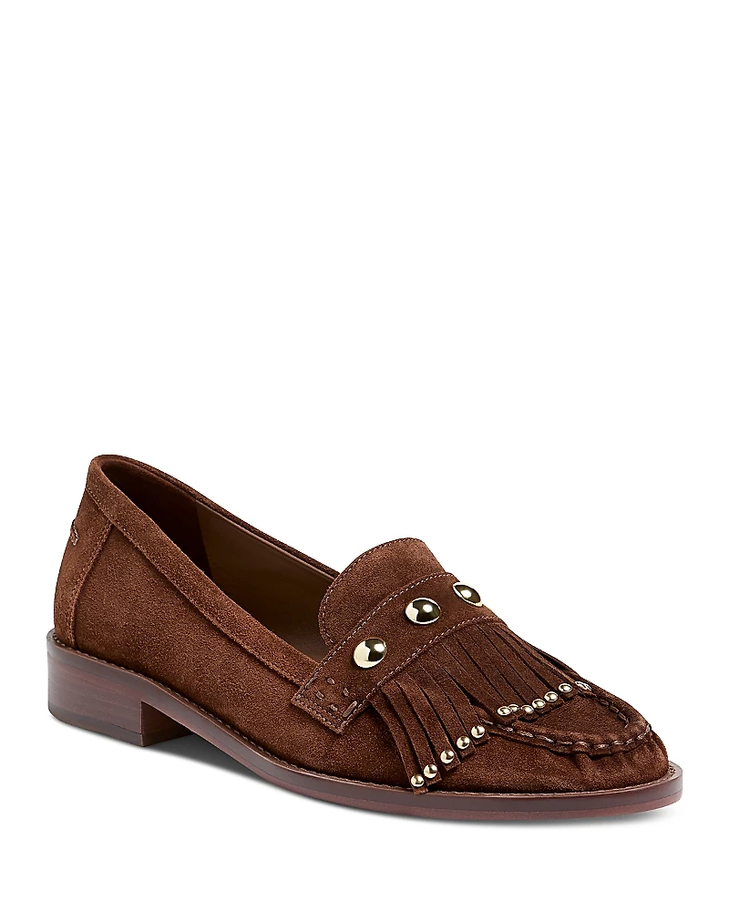 Cinq a Sept Women's Gina Stud & Tassel Suede Loafers