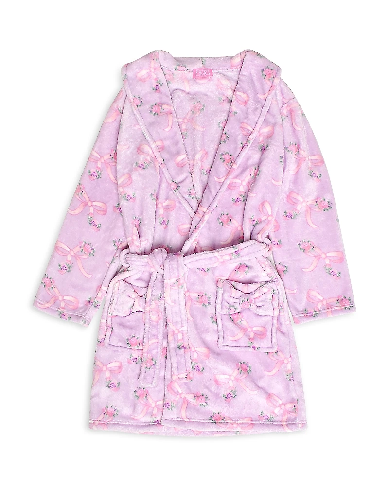 Omg Accessories Girls' Bow Printed Bath Robe