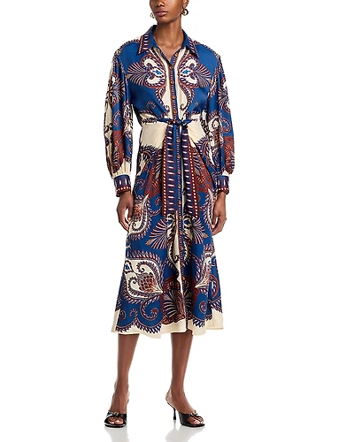 Farm Rio Arabesque Scarf Midi dress