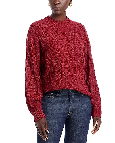 Elan Cable Knit Crewneck Sweater