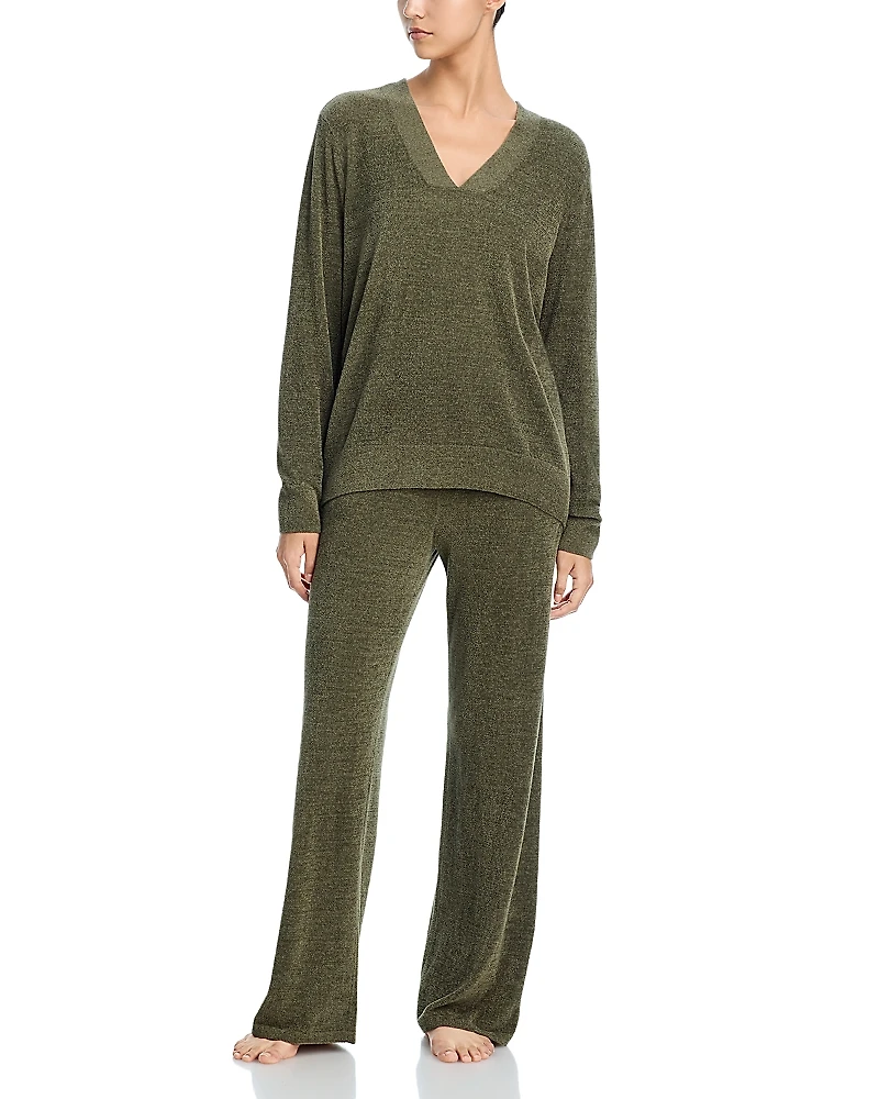 Barefoot Dreams CozyChic Ultra Lite V Neck Pajama Set - Exclusive