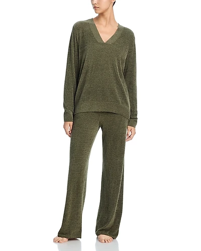Barefoot Dreams CozyChic Ultra Lite V Neck Pajama Set - Exclusive