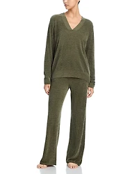 Barefoot Dreams CozyChic Ultra Lite V Neck Pajama Set - Exclusive