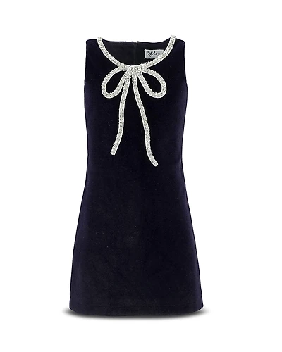 Lola + The Boys Girls' Velvet Bow Princess Dress - Little Kid