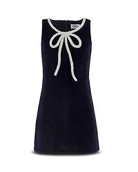 Lola + The Boys Girls' Velvet Bow Princess Dress - Little Kid