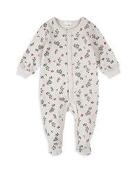 Firsts by petit lem Girls' Holly Print Footed Sleeper - Baby