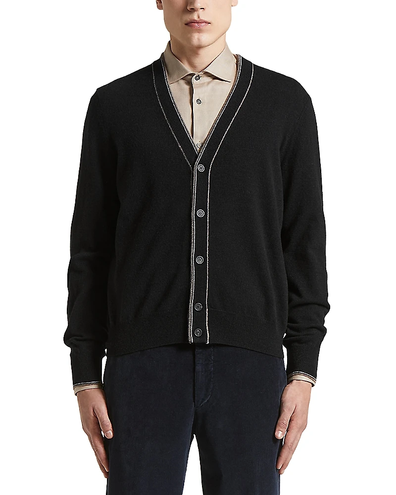 Peserico Wool and Cashmere Cardigan Sweater