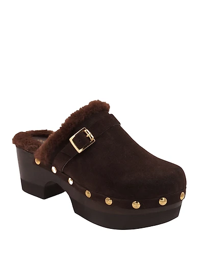 Andre Assous Women's Orla Faux Fur Lined Suede Clogs