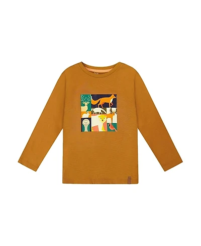 Deux par Boys' Long Sleeve Cotton Jersey Tee Shirt - Little Kid, Big Kid