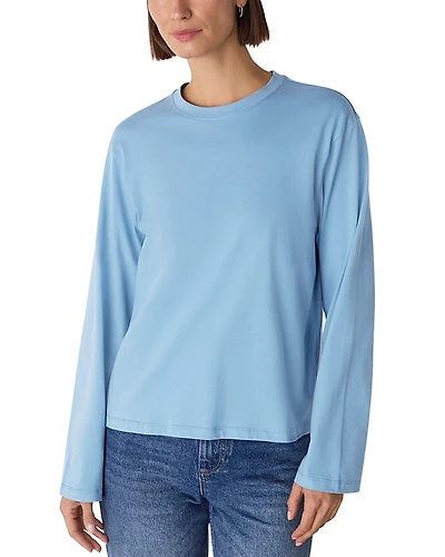 Whistles Relaxed Long Sleeve Cotton Tee