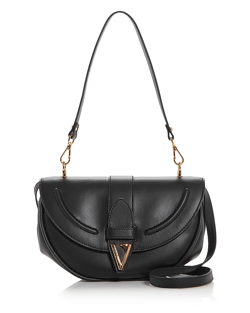 Versace Virtus Medium Leather Shoulder Bag