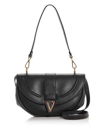 Versace Virtus Medium Leather Shoulder Bag