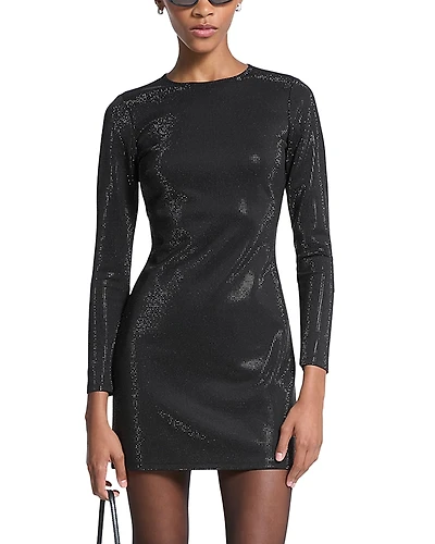 Michael Kors Rhinestone Long Sleeve Mini Dress