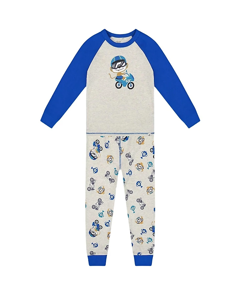 Deux par Boys' Two-Piece Organic Cotton Pajama Set - Little Kid, Big Kid