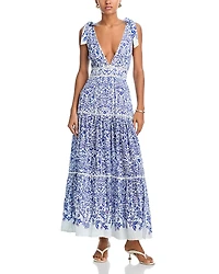 Poupette St. Barth Perla Plunging Neck Dress