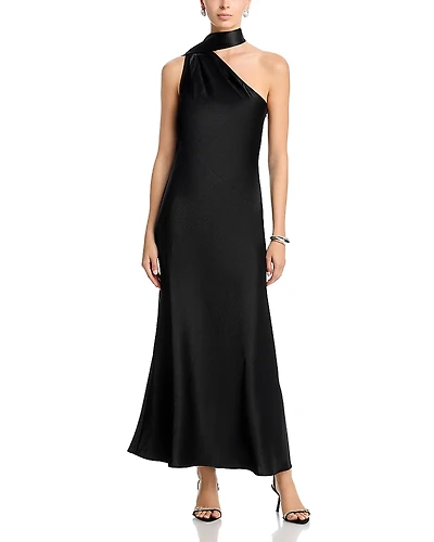 Aqua One Shoulder Maxi Dress - Exclusive