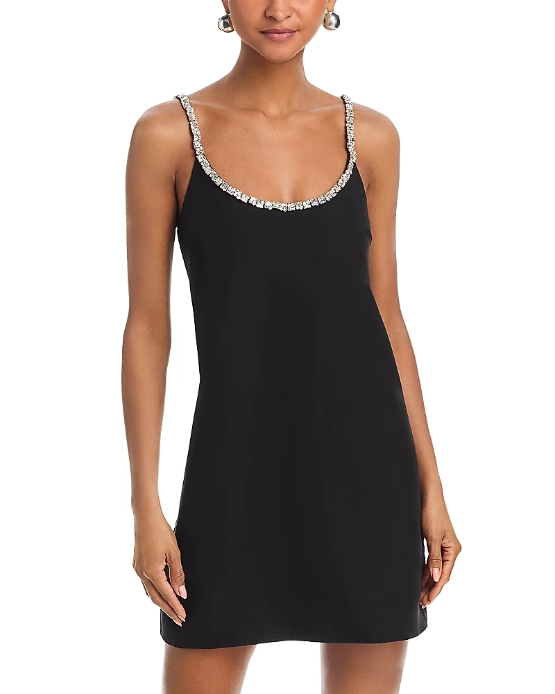 Aqua Crystal Trim Shift Dress - Exclusive