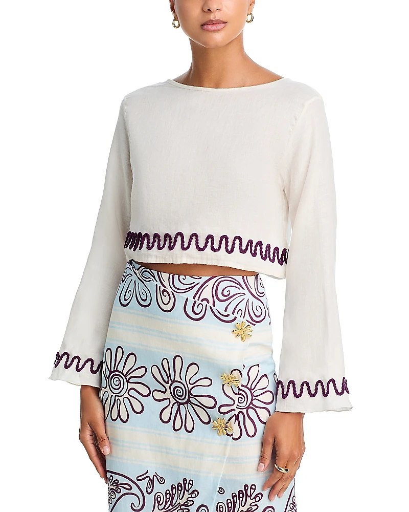 Cala de la Cruz Clavel Cropped Top