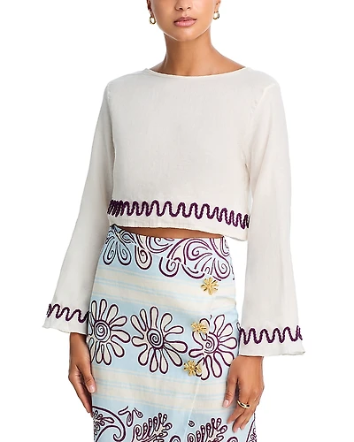 Cala de la Cruz Clavel Cropped Top