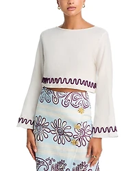 Cala de la Cruz Clavel Cropped Top