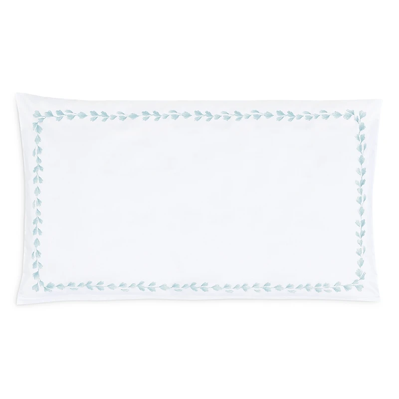 Foglia Embroidered Sateen King Pillowcase