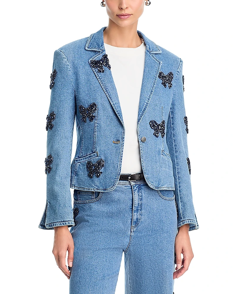 Cinq a Sept Rhinestone Bow Le Petite Khloe Blazer