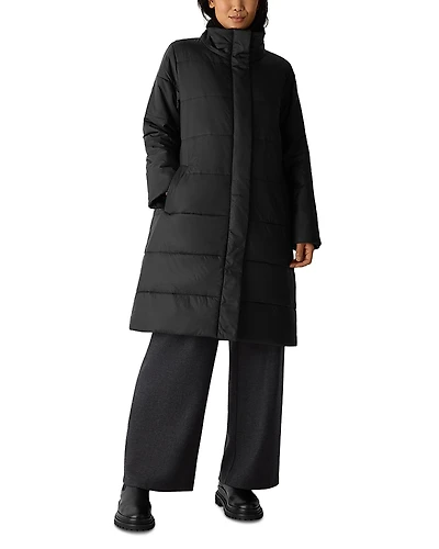 Eileen Fisher High Collar Puffer Coat