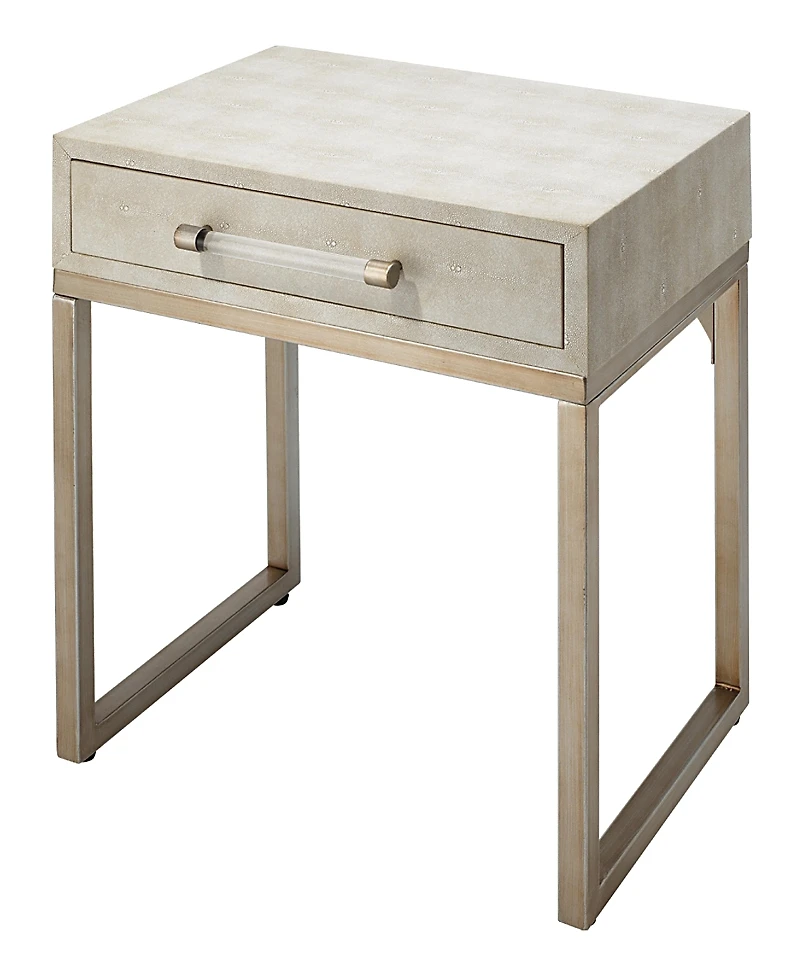 Jamie Young Kain Faux Leather Shagreen Side Table