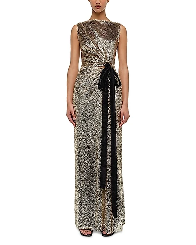 Simkhai Felicity Draped Sequin Gown