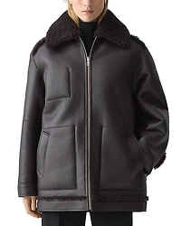Theory Cocoon Reversible Shearling Coat