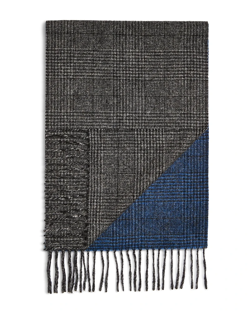 The Men's Store at Bloomingdale's Blocked Glen Plaid Cashmere Woven Scarf