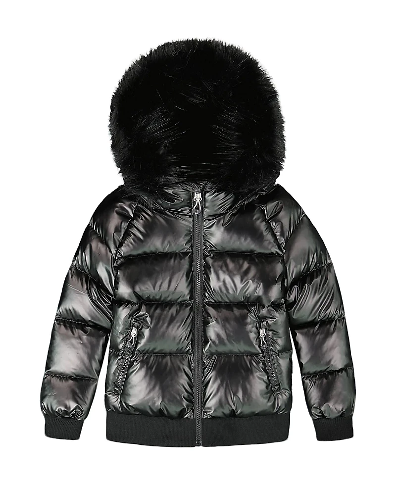 Deux par Boys' Quilted Bomber-Style Winter Coat - Little Kid