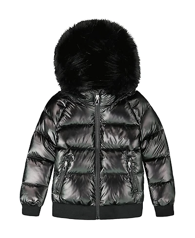 Deux par Boys' Quilted Bomber-Style Winter Coat - Little Kid