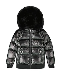 Deux par Boys' Quilted Bomber-Style Winter Coat - Little Kid