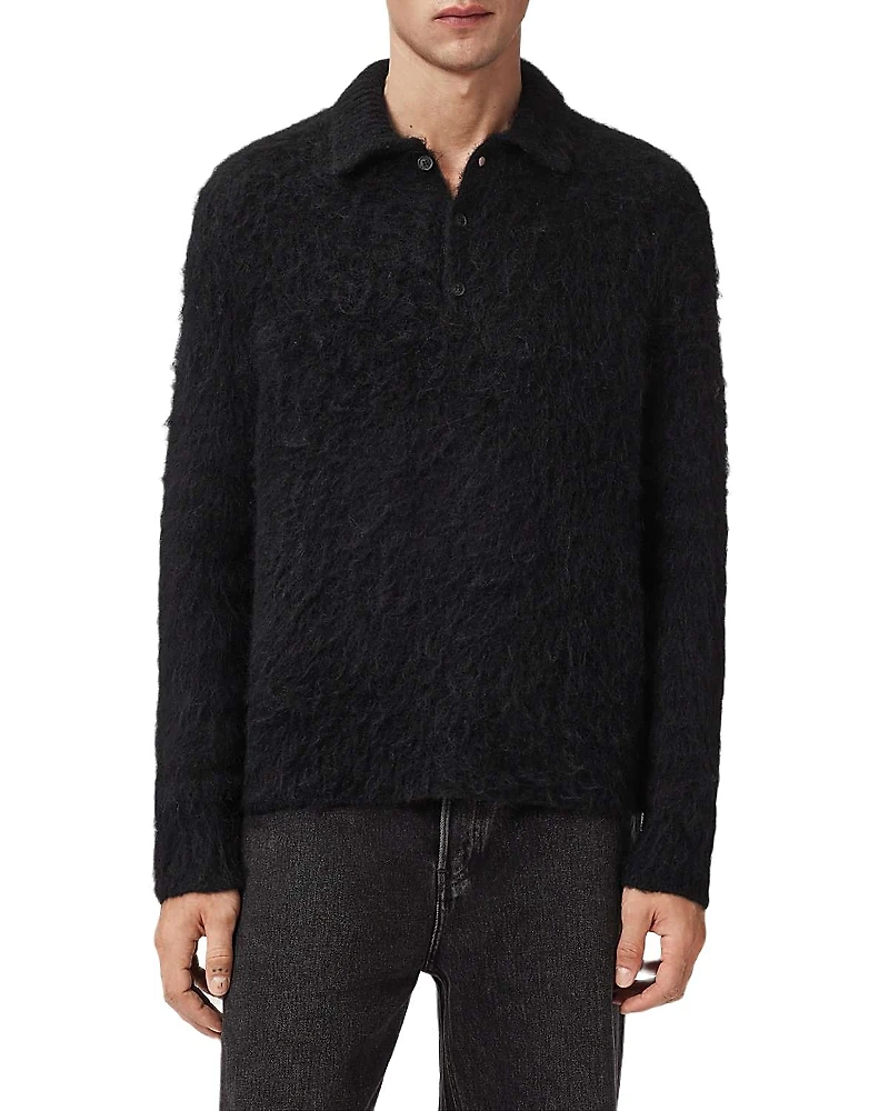 Allsaints Sonny Long Sleeve Polo Shirt