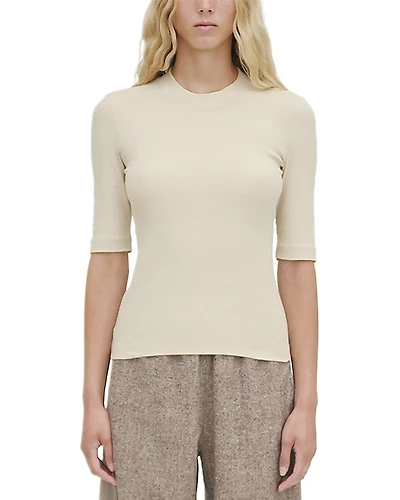 Rosetta Getty Cropped Sleeve Tee