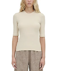 Rosetta Getty Cropped Sleeve Tee