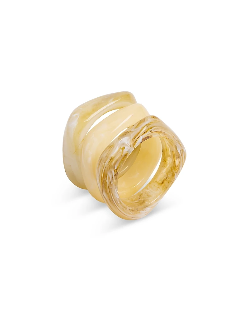 Aqua Nude Resin Bangles, Set of 3 - Exclusive