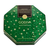 Godiva Holiday Masterpiece Wrapped Chocolate Tin, 50 Piece