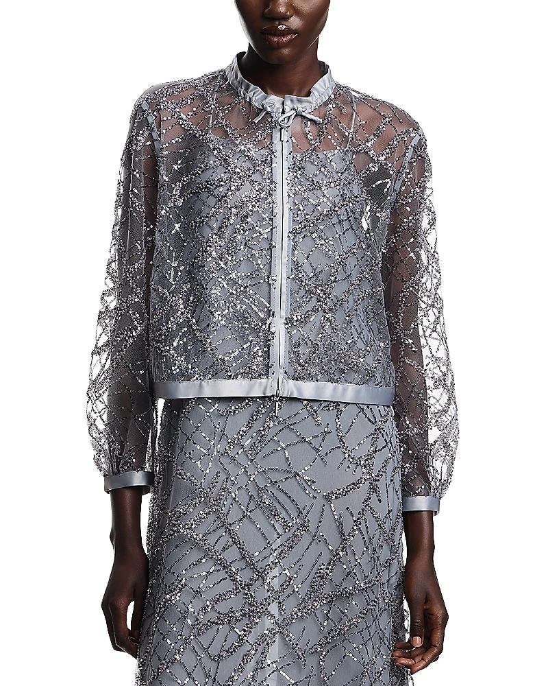 Emporio Armani Sequined Tulle Jacket