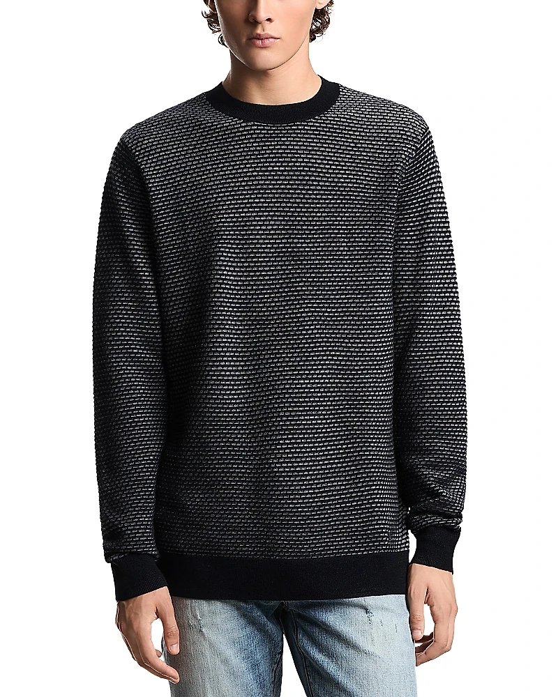 Emporio Armani Virgin Wool Jacquard Sweater
