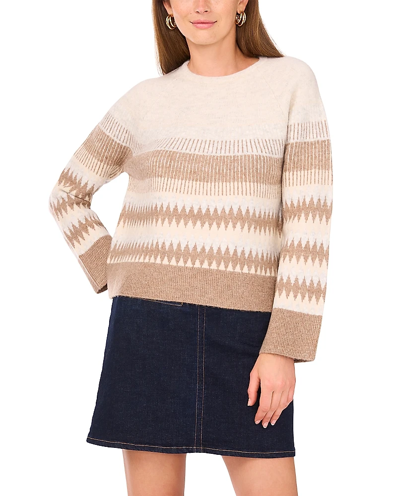 Vince Camuto Fair Isle Crewneck Sweater