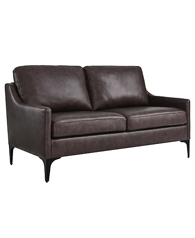 Modway Corland Leather Loveseat
