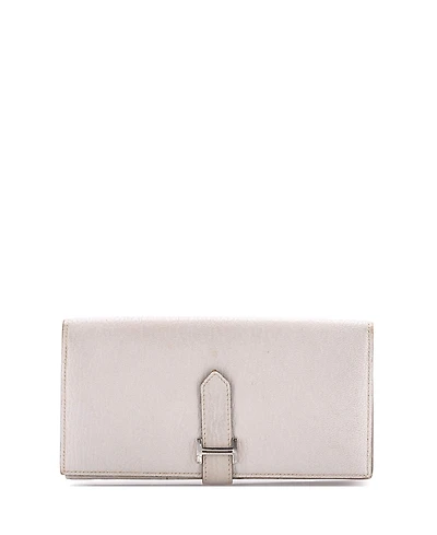 Pre-Owned HERMES Long Bearn Wallet Chevre Mysore