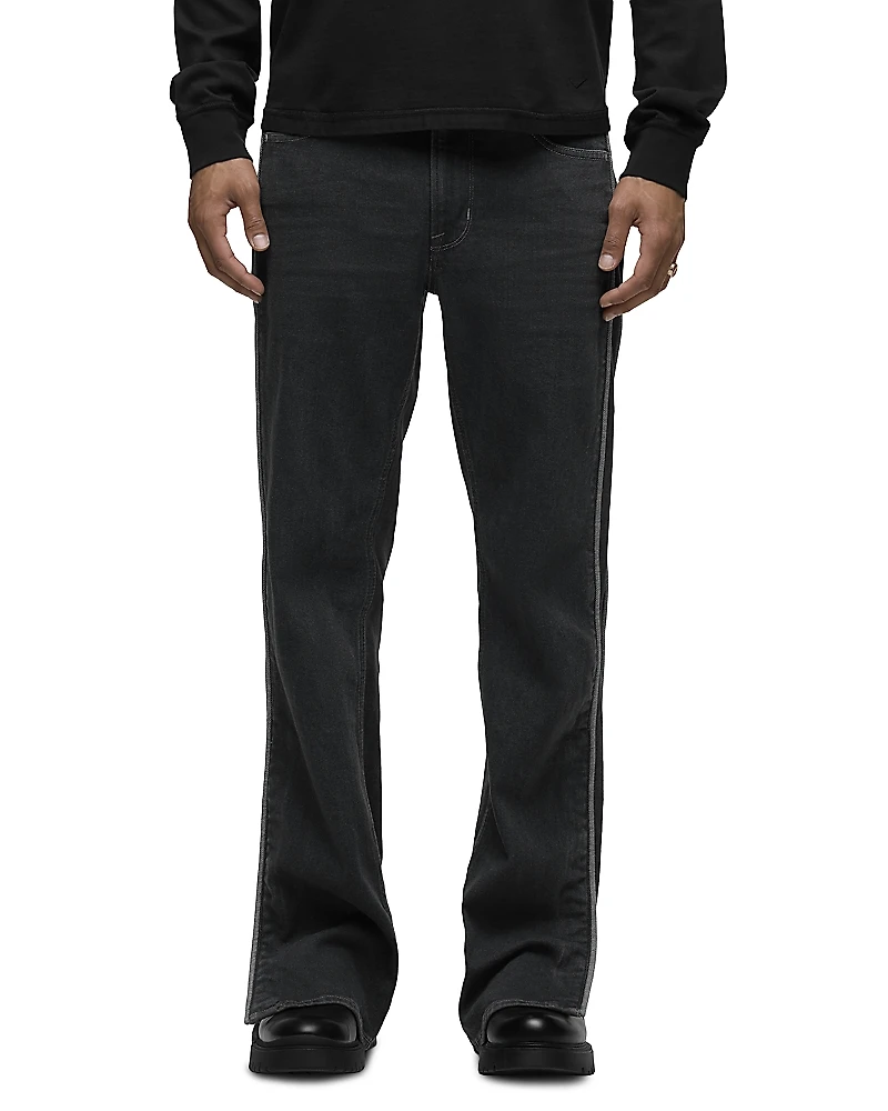 Hudson Walker Track Kick Flare Jeans