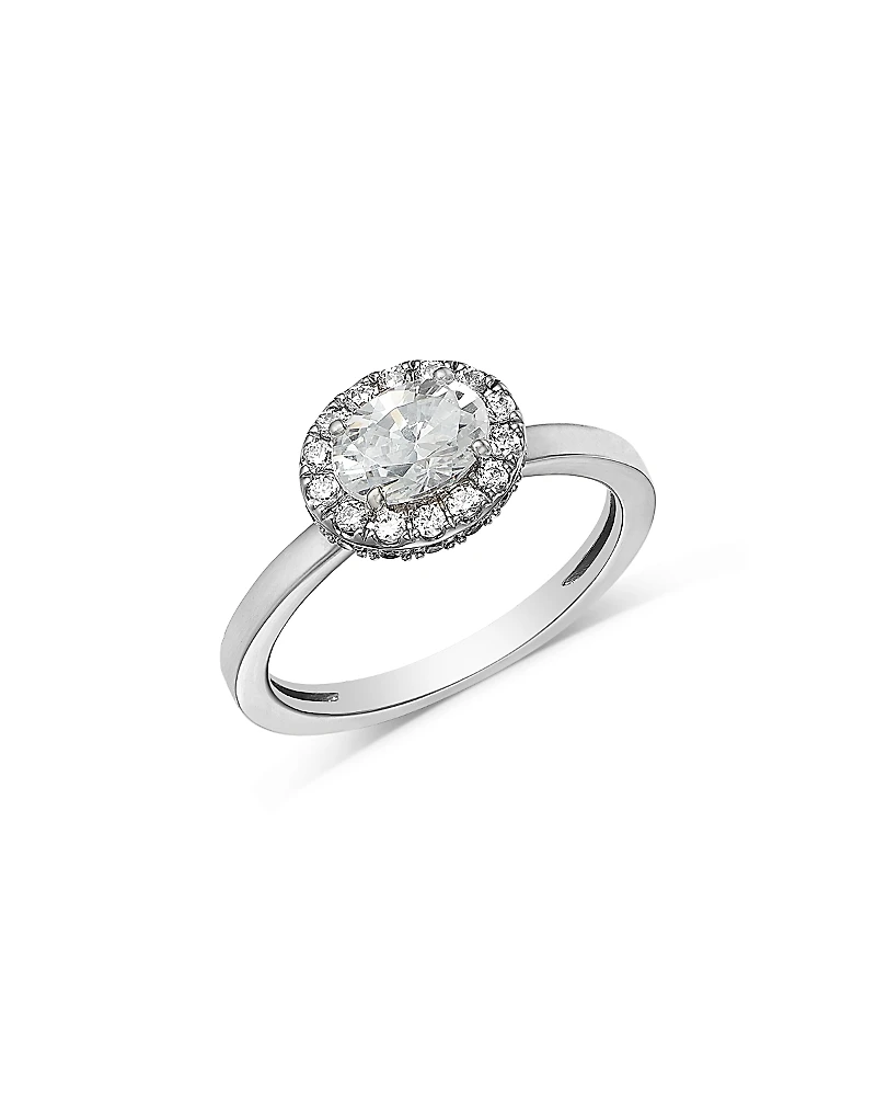 Bloomingdale's Fine Collection Diamond Oval Halo Ring